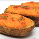 Ultra Deluxe Twice Baked Potatoes on white plate